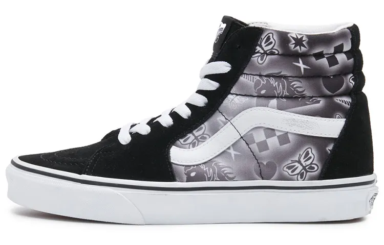 Vans SK8 Hi Black White Print