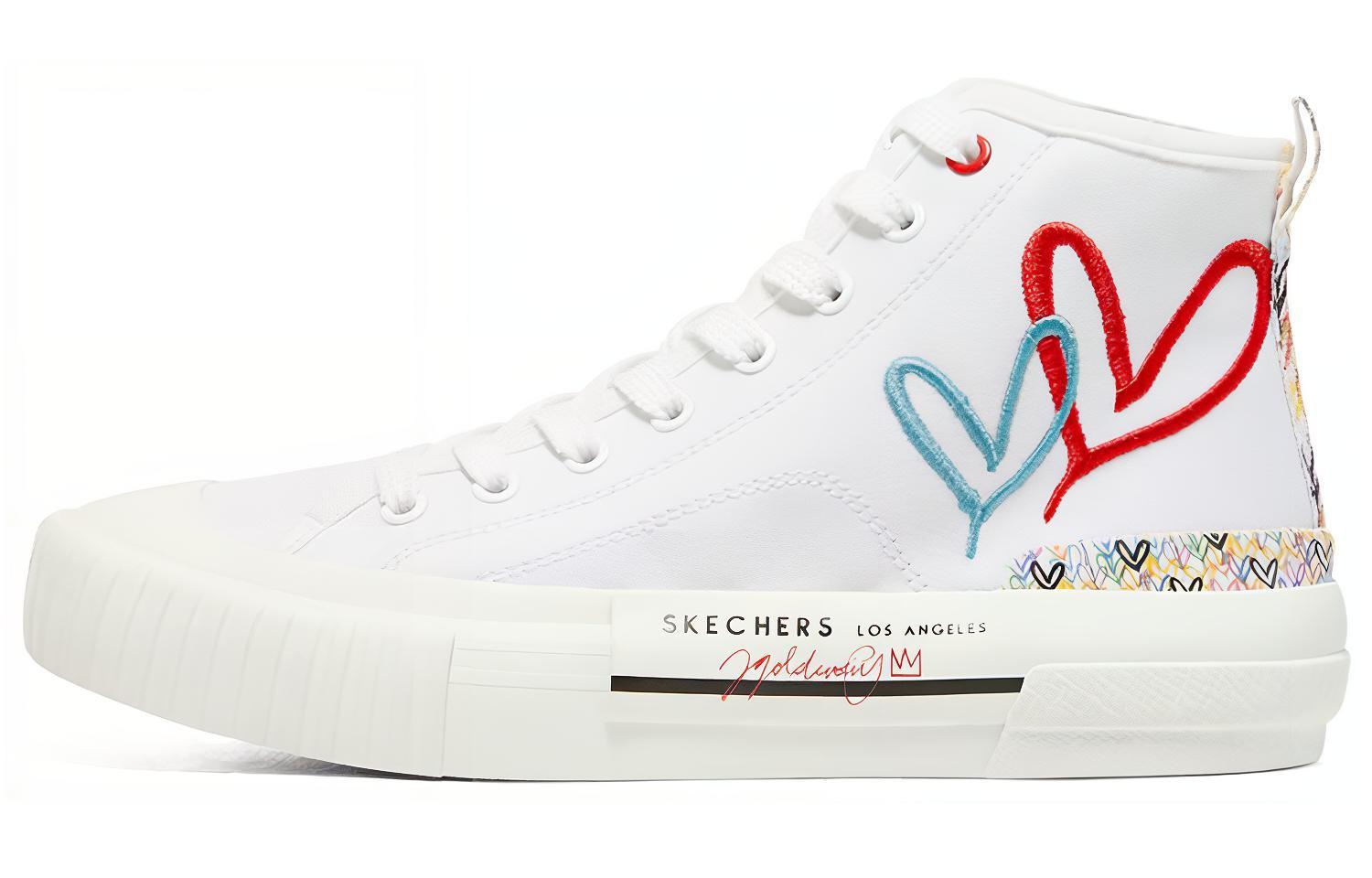 Skechers James Goldcrown X Skechers New Moon High Top Canvas Shoes White Women's