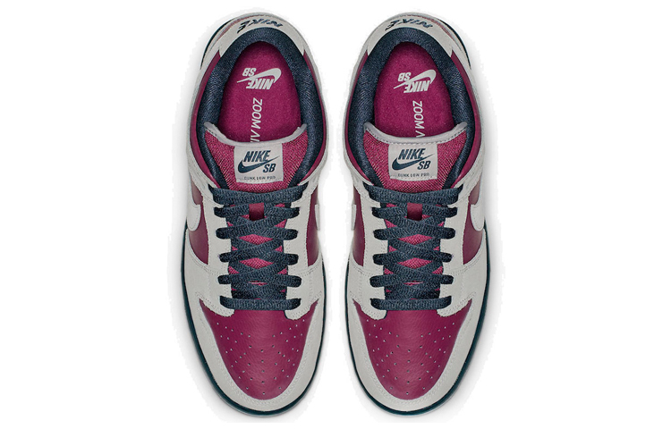 Кроссовки Nike Dunk SB Pro "True Berry" — 波尔多红/灰/黑 — фото 4