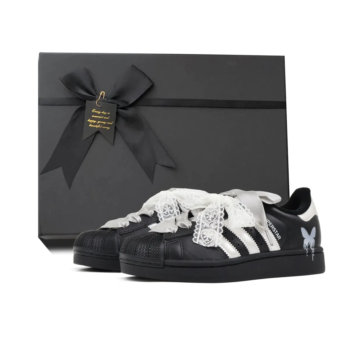 Adidas Originals SUPERSTAR Skateboard Shoes Unisex Low Top Black
