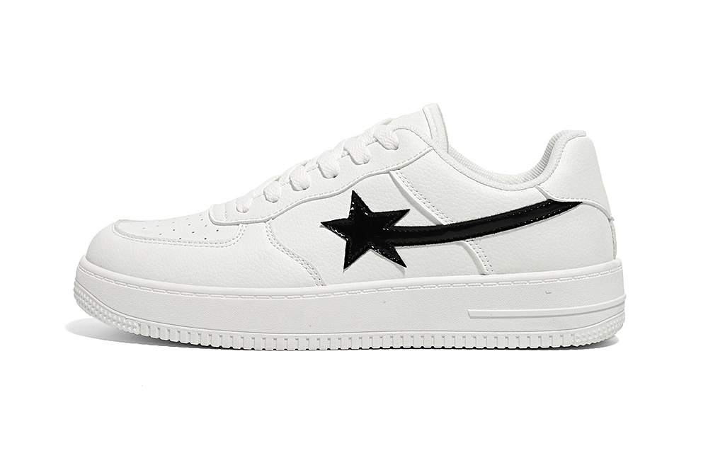 Global HUANQIU Air Force One, versatile and comfortable white shoes, non-slip, wear-resistant, lightweight and height-increasing sneakers, same style for men and women