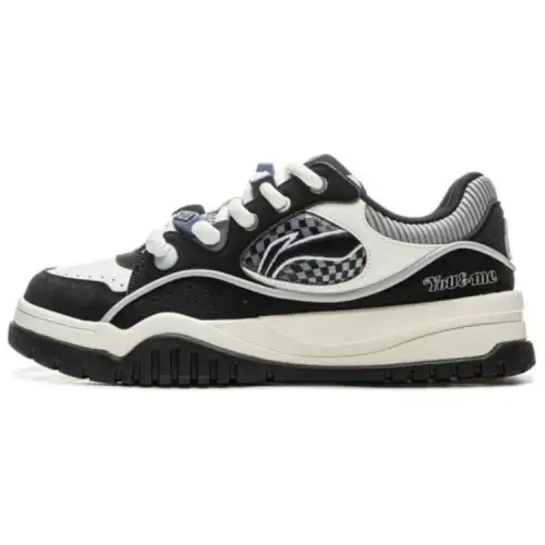 Li Ning Buu Low top Skateboard Shoes Men's Black White