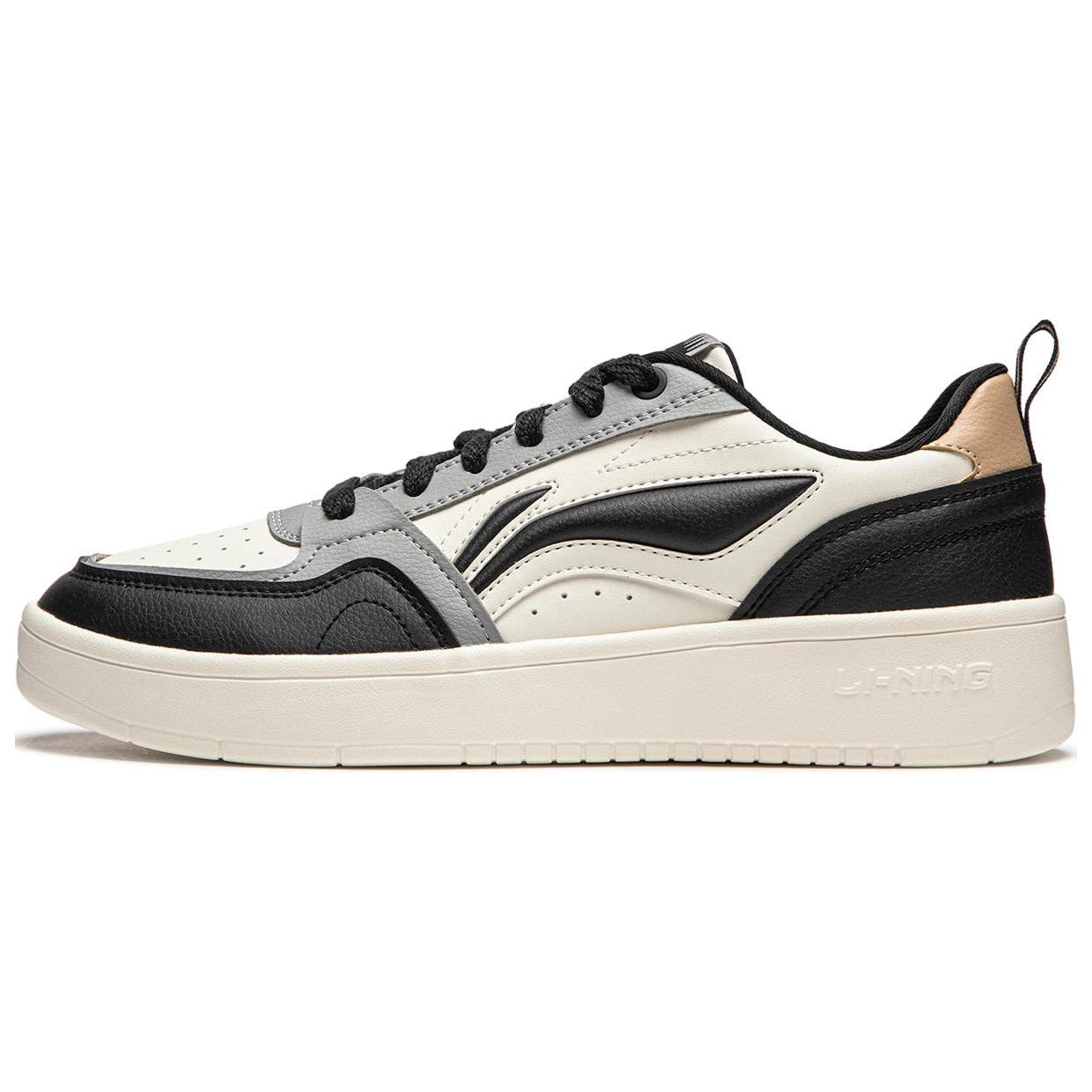 Li Ning Sycee V2 Slip Resistant Abrasion Resistant Skateboard Shoes Men's Black White Gray