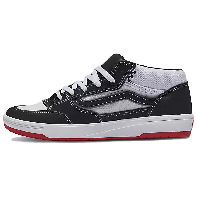 Zahba Skate Vans Mid 'Black White Red'