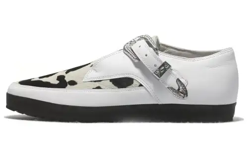 Jeremy Scott x Adidas Originals JS Pony SLM Leather Slip Resistant Abrasion Resistant Low top Skateboard Shoes Men's