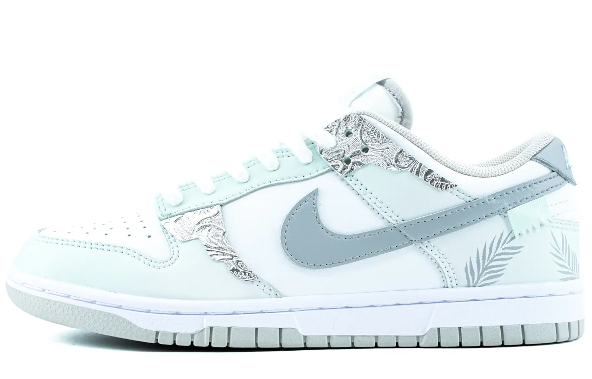 Nike Dunk Abrasion Resistant Lightweight Wear resistant And Lightweight Low top Skateboard Shoes Unisex Gray Green