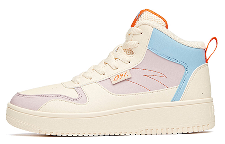 Anta Life Collection Textile, Synthetic Leather Slip Resistant Thermal Coverage High top Skateboard Shoes Women's