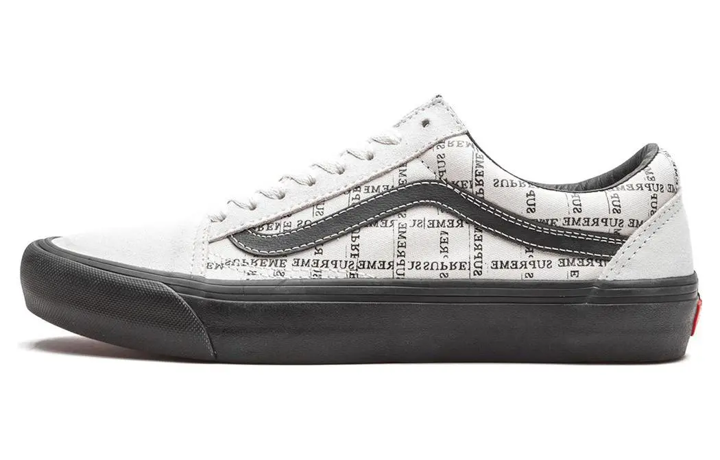 Old Skool Supreme x Old Skool Vans Pro 'Logo Pattern - White'