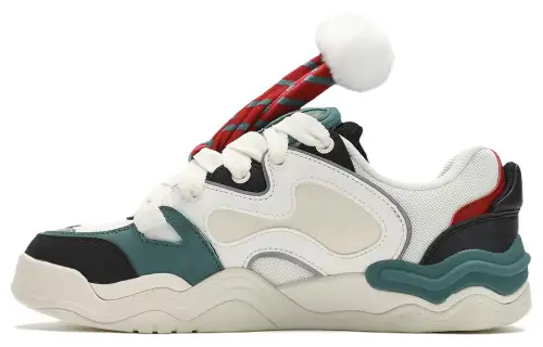 FILA FUSION KICK DX XMAS Cushioning, Wear Resistant Low top Skateboard Shoes Men's White Green Black