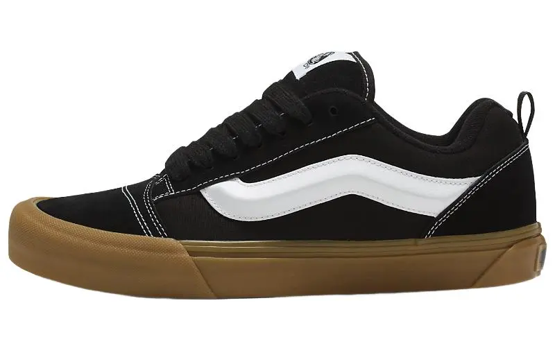 Vans Knu Skool Abrasion Resistant Lightweight Low top Skateboard Shoes Unisex Black