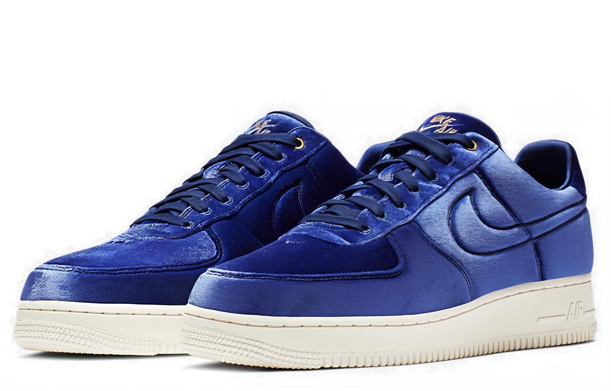 Кеды Nike Air Force 1 07 Premium (синие) — Синий / белый — фото 3