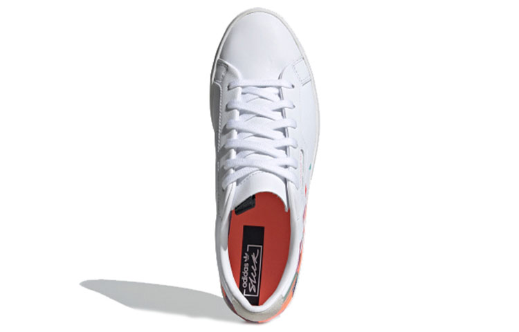 Женские кеды adidas Originals Sleek (белые) — 亮白/紫色/纯粉 — фото 4