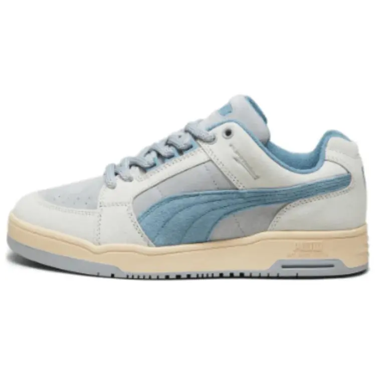 PUMA Slipstream Comfortable Low top Skateboard Shoes Men's White Blue