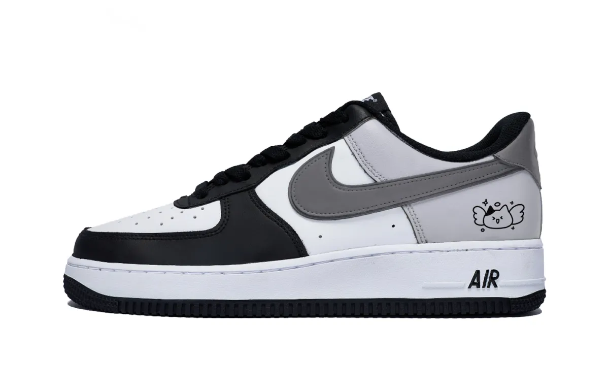 Nike Air Force 1 Puppy Fragment Low top Skateboard Shoes Men's White Dark Gray