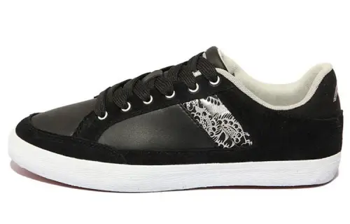 Li Ning Comfortable Coverage Slip Resistant Low top Skateboard Shoes Men's Black