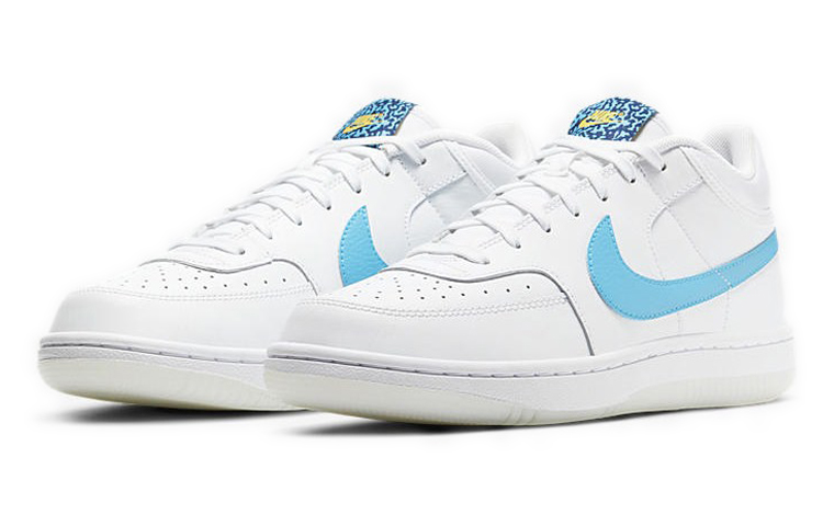 Мужские кеды Nike Sky Force 3/4 "Blue Fury" (бело-синий) — Белыйсиний — фото 3