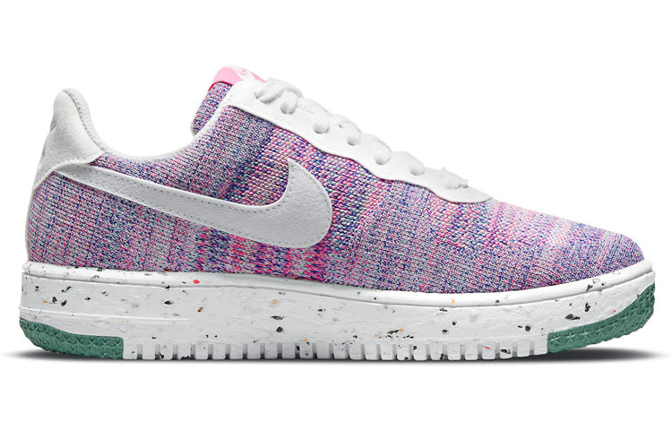 Женские кроссовки Nike Air Force 1 Crater FlyKnit (сиренево-розовые) — фото 2