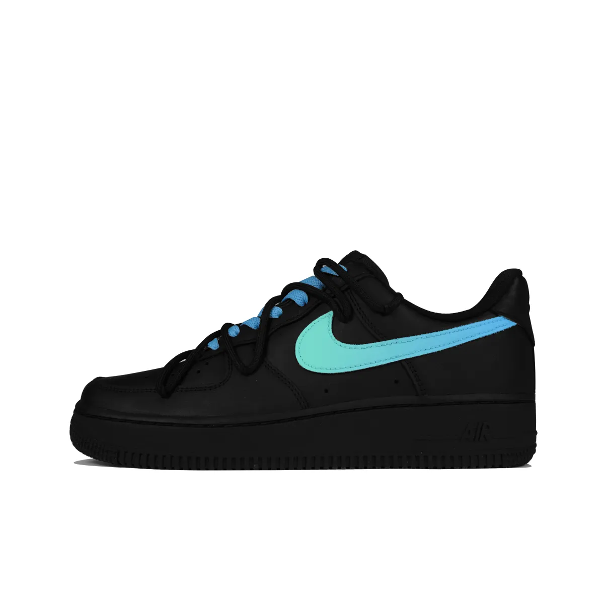 Nike Air Force 1 Low top Skateboard Shoes Unisex Black Blue