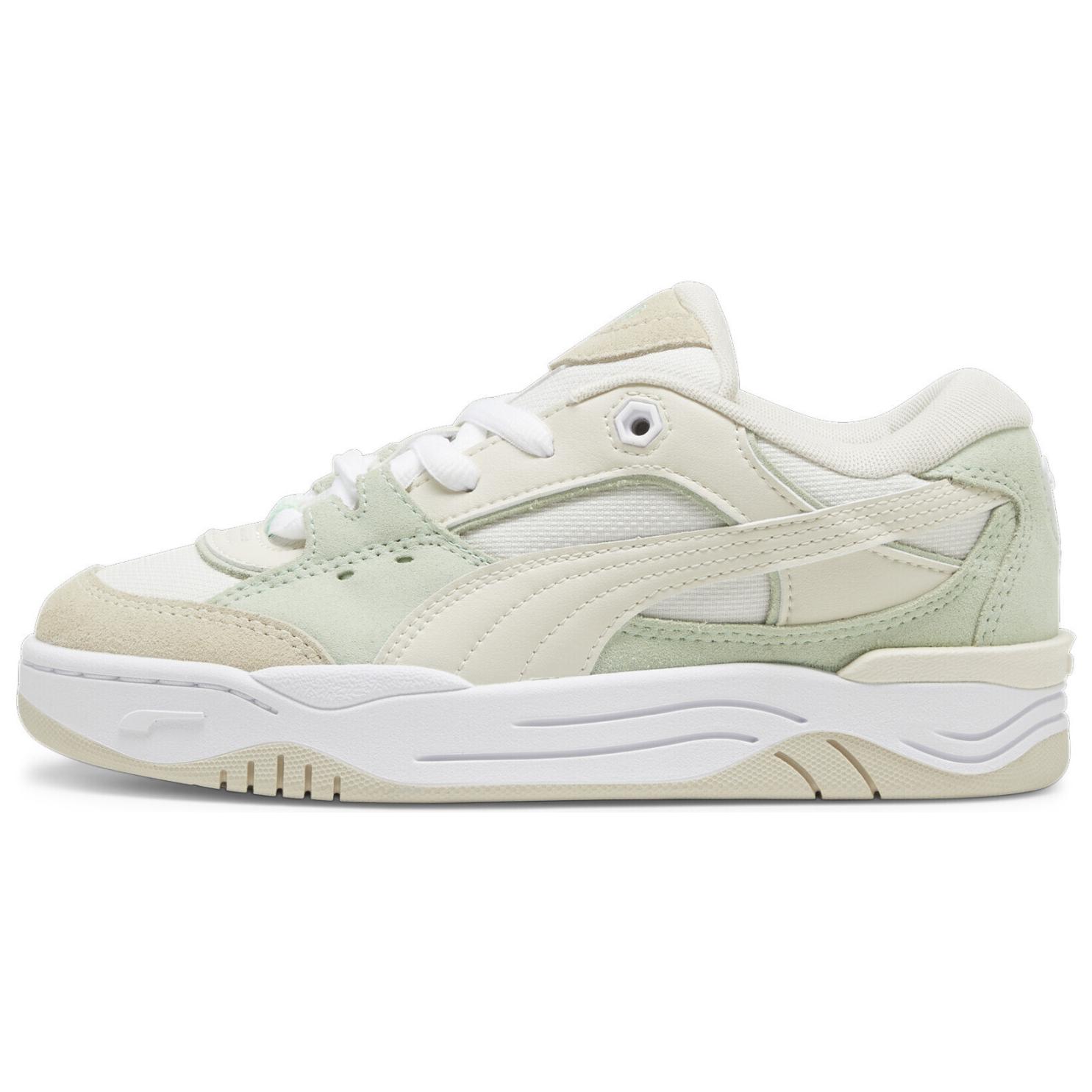 PUMA 180 Comfortable Low top Skateboard Shoes Men's White Beige