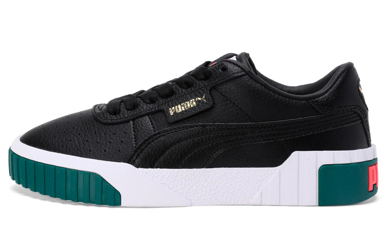 PUMA Cali Skateboard Shoes Women's Low Top Black/Green