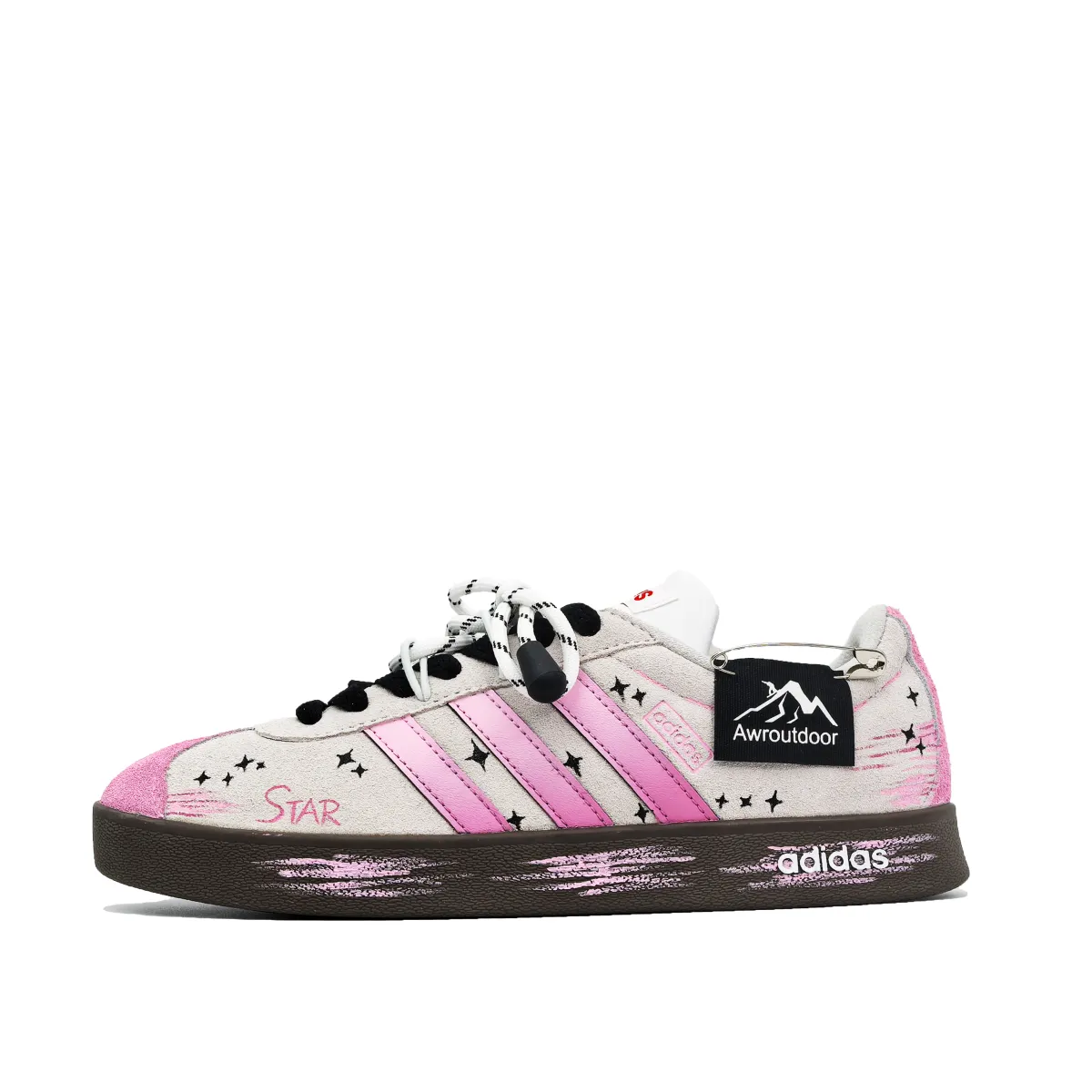 Adidas VL COURT 2.0 Abrasion Resistant Abrasion Resistant Low top Skateboard Shoes Unisex Cherry Blossom Pink