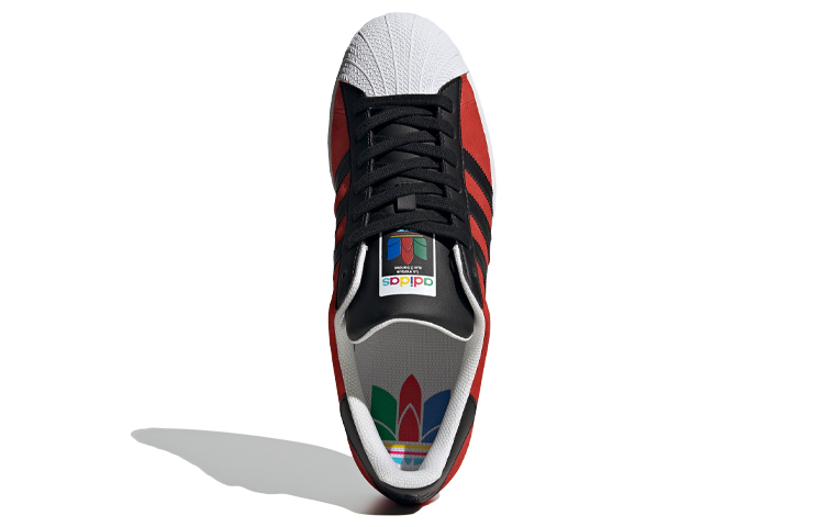 Кеды adidas originals Superstar (черно-красно-белые) — фото 5