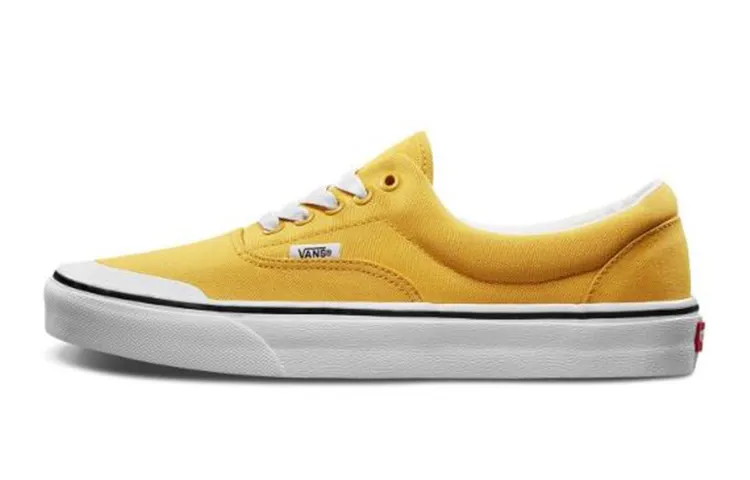 Vans Lightweight Low top Skateboard Shoes Unisex Fallen Leaves Yellow