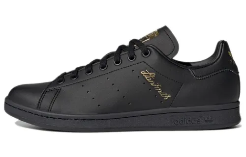 Adidas Originals STAN SMITH Skateboard Shoes Unisex Low Top Black/Gold