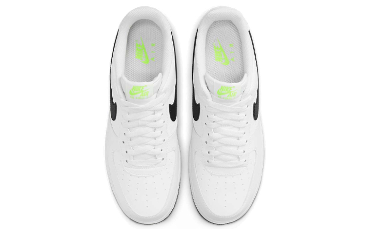 Мужские кроссовки Nike Air Force 1 Just Do It (бело-черно-зеленые) — фото 4