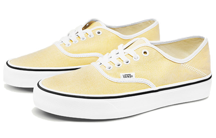 Женские кеды Vans Authentic (желто-белые) — фото 3