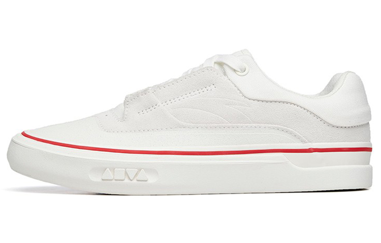 Anta Ao Li CVS Skateboard Abrasion Resistant Abrasion Resistant Low top Skateboard Shoes Women's White Red