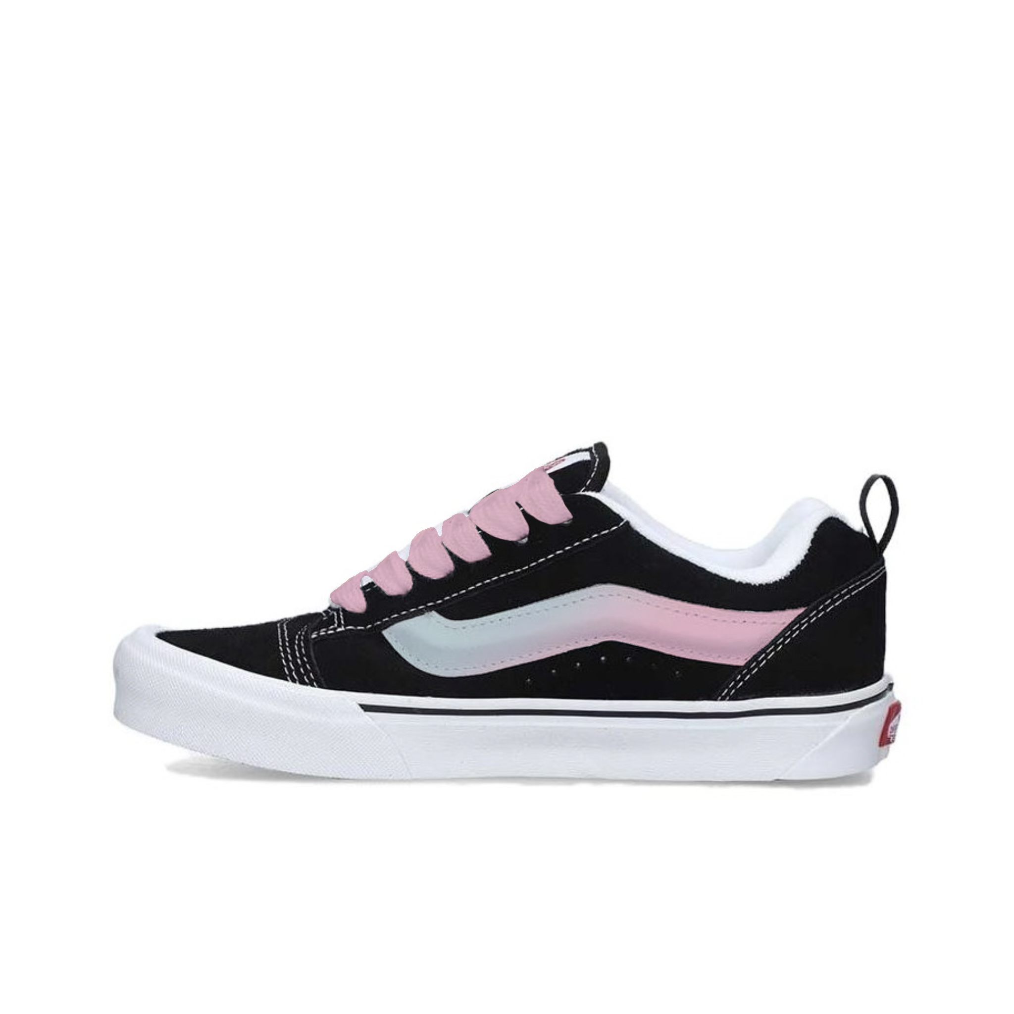Vans Knu Skool Slip Resistant Abrasion Resistant Low top Skateboard Shoes Unisex Black Pink