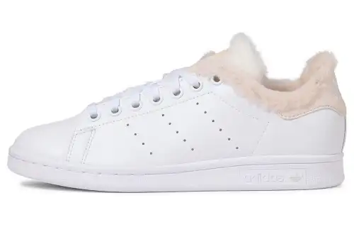 Adidas Originals Stan Smith J Slip Resistant Cushioning Abrasion Resistant Low top Skateboard Shoes Women's White Brown