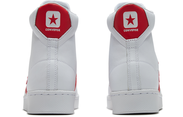 Кеды Converse Cons Pro Leather (красно-белые) — Красный / белый — фото 3