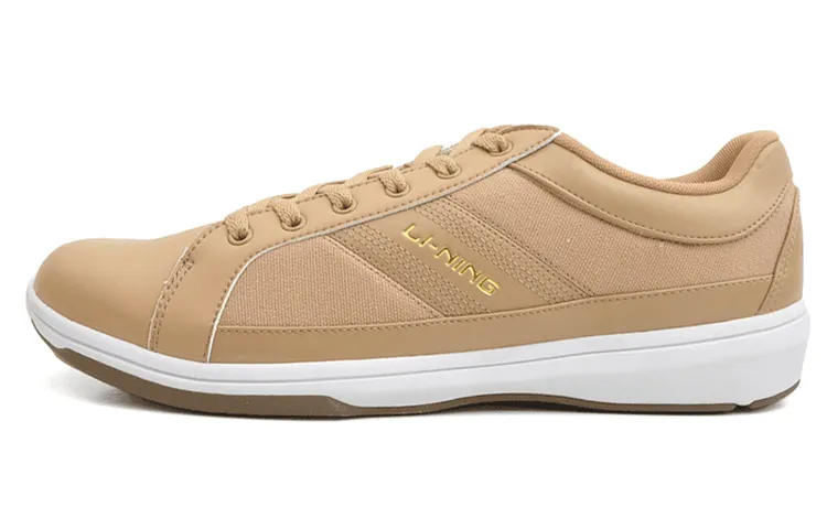 Li Ning Comfortable Coverage Thermal Slip Resistant Low top Skateboard Shoes Men's Umber