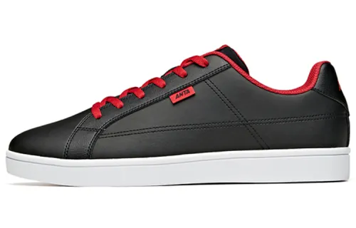 Anta Life Collection Slip Resistant Abrasion Resistant Low top Skateboard Shoes Men's Black Red