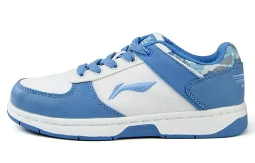 Li Ning Skateboard Shoes Women's Low Top White/Blue