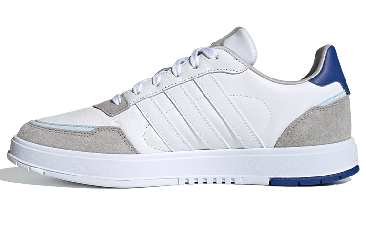 Мужские кеды adidas adidas neo Courtmaster (бежево-белые с серым, красным и синим)