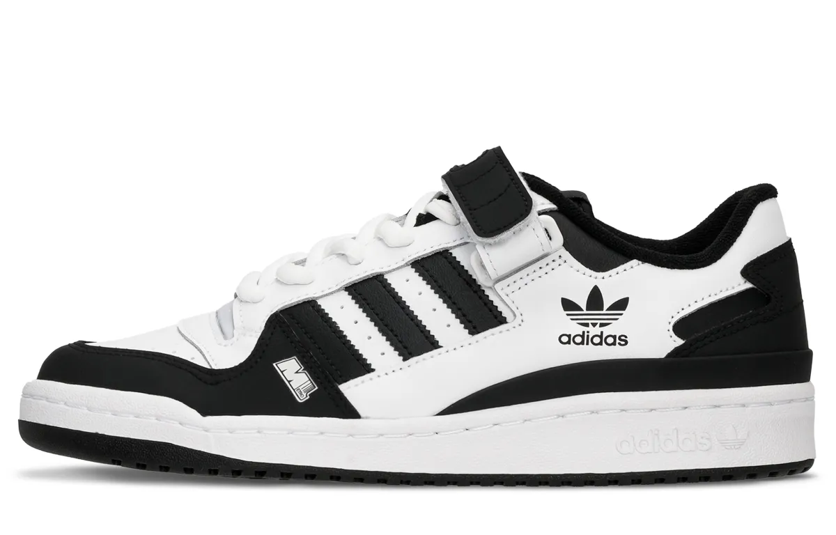 Adidas Originals FORUM Knight Road Abrasion Resistant Low top Skateboard Shoes Unisex Black White