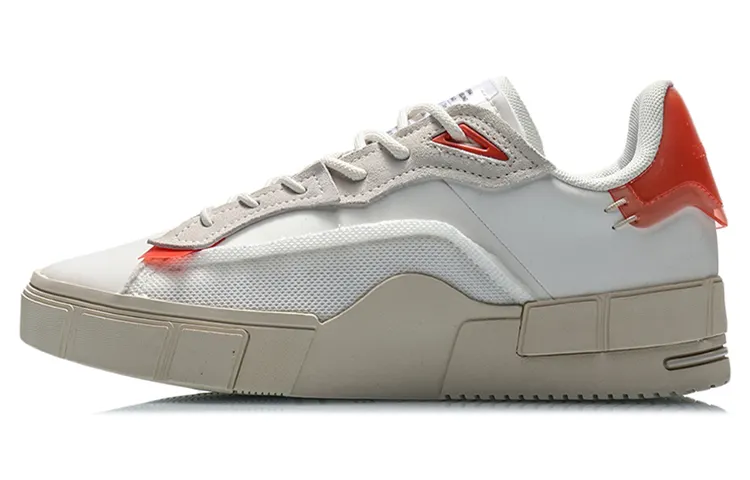 Li Ning Contrarian Skateboard Shoes Women's Low Top White Red