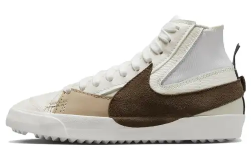Nike Blazer Slip Resistant Cushioning Abrasion Resistant Mid top Skateboard Shoes White