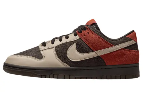 Nike Dunk 'Red Panda' Cushioning, Wear Resistant Low top Skateboard Shoes Men's Gray White Red