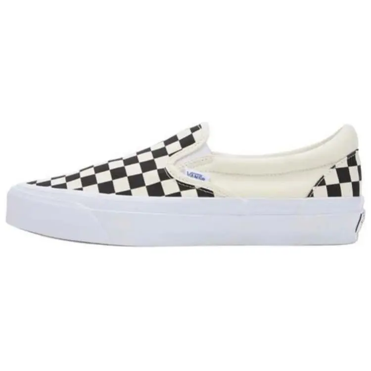 Vans LX Classic Slip On 98 Low top Skateboard Shoes Unisex Black White