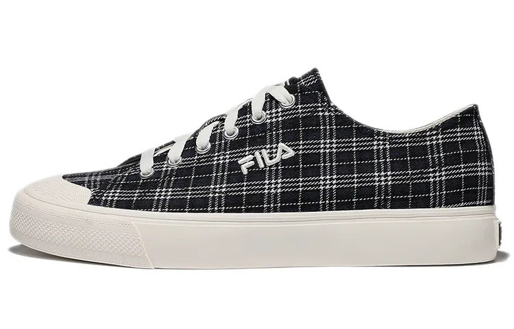 FILA Classic Kicks Skateboard Shoes Unisex Low Top Black/White
