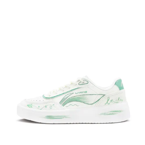 Li Ning Sourdough Slip Resistant, Abrasion Resistant, Breathable Low top Skateboard Shoes Women's Light Green