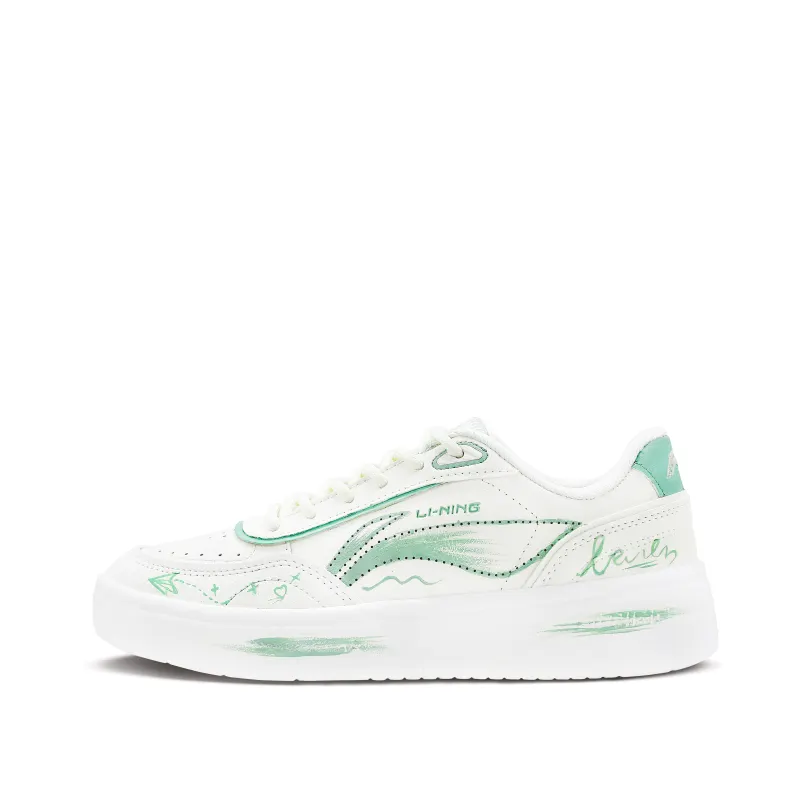 Li Ning Sourdough Slip Resistant, Abrasion Resistant, Breathable Low top Skateboard Shoes Women's Light Green