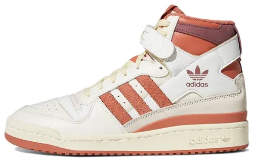Adidas Originals FORUM 84 High top Skateboard Shoes Unisex White Orange