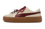 PUMA Smash Platform Slip Resistant Low top Skateboard Shoes Women's Ecru