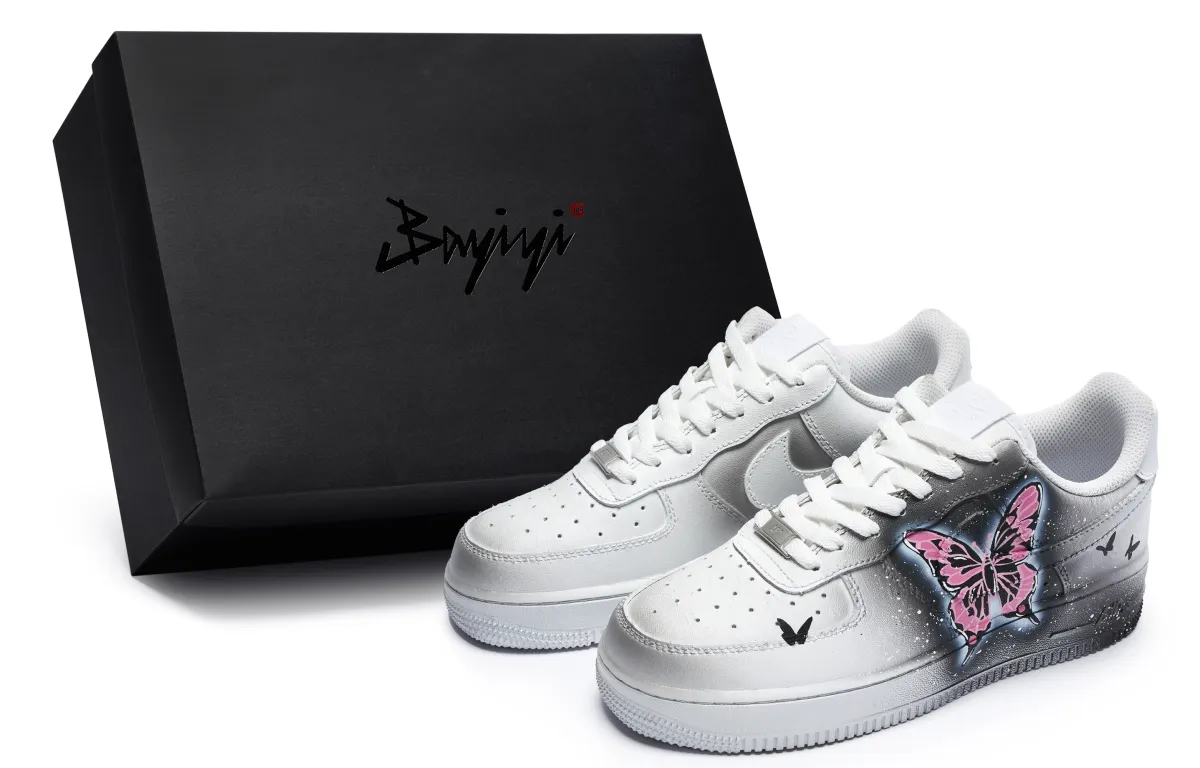Nike Air Force 1 LE 811 Manufacturing, Spirit Butterfly Powder, Special Shoe Box Slip Resistant Abrasion Resistant