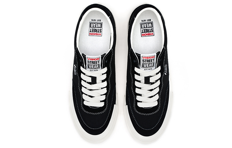 Vision Street Wear Flat Top Low top Skateboard Shoes Unisex Black